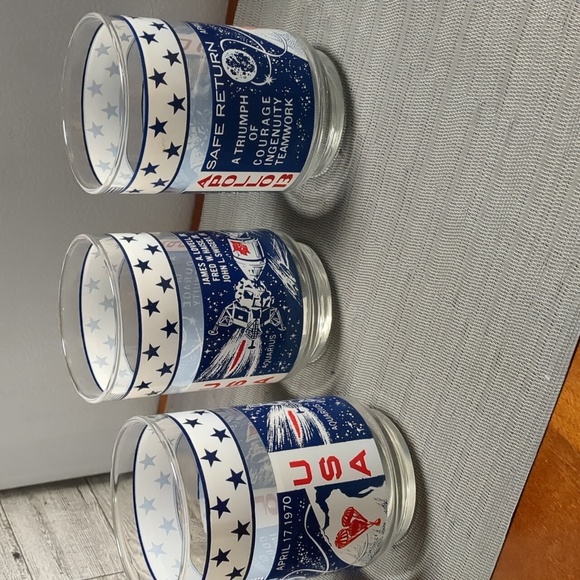 Set of 3 "Apollo 13" drinking glasses - Picture 3 of 8